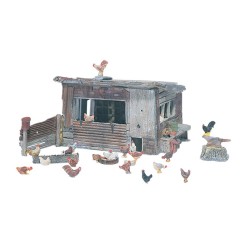 D215  Chicken Coop HO Scale Kit
