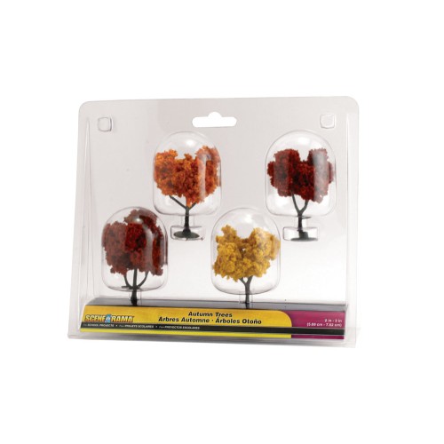 SP4153    AUTUMN TREES ต้นไม้แนวฤดูใบไม้ผลิสีแดง เหลือง ขนาด 2-3 นิ้ว (32015)